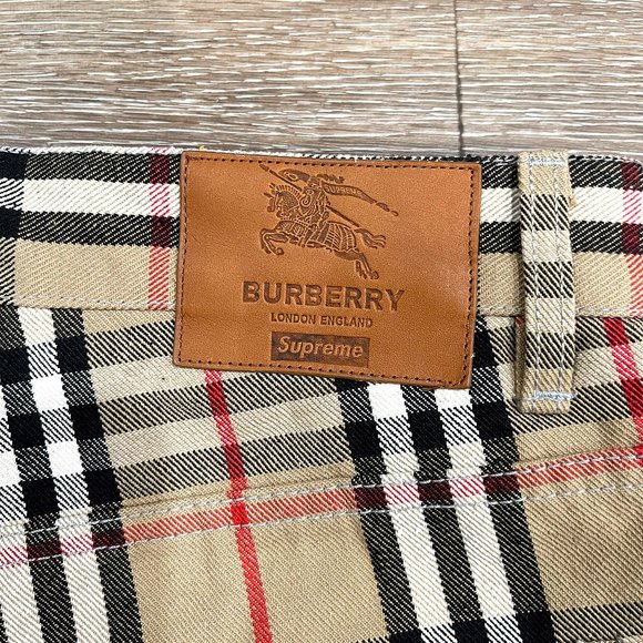 Supreme Burberry Denim Short Size 34 - Picture 9 of 10